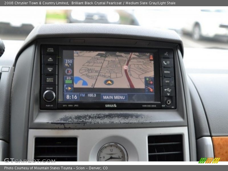 Brilliant Black Crystal Pearlcoat / Medium Slate Gray/Light Shale 2008 Chrysler Town & Country Limited