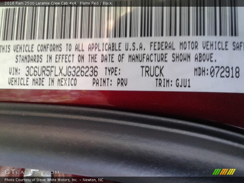 Flame Red / Black 2018 Ram 2500 Laramie Crew Cab 4x4