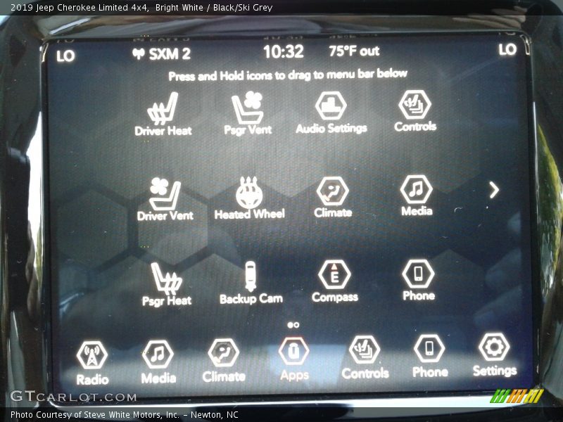 Bright White / Black/Ski Grey 2019 Jeep Cherokee Limited 4x4