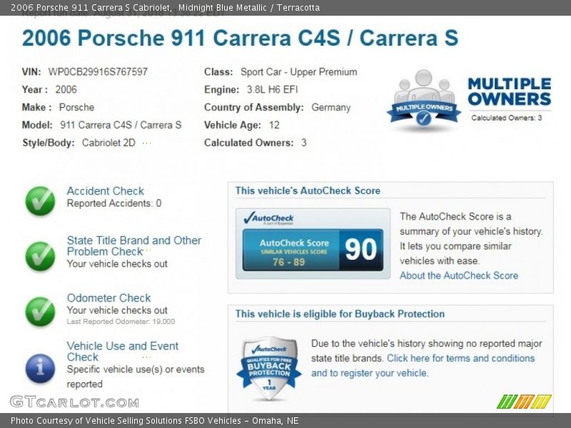 Midnight Blue Metallic / Terracotta 2006 Porsche 911 Carrera S Cabriolet