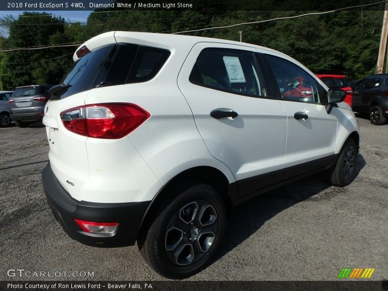 Diamond White / Medium Light Stone 2018 Ford EcoSport S 4WD