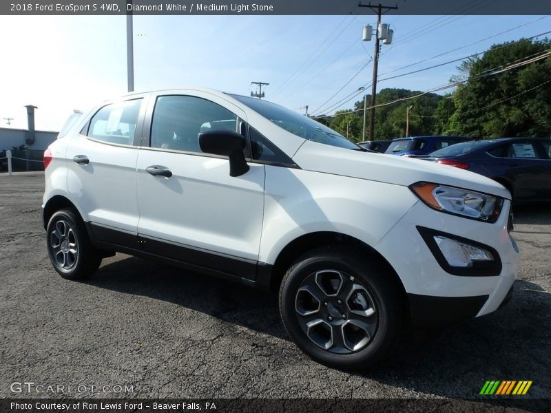 Diamond White / Medium Light Stone 2018 Ford EcoSport S 4WD