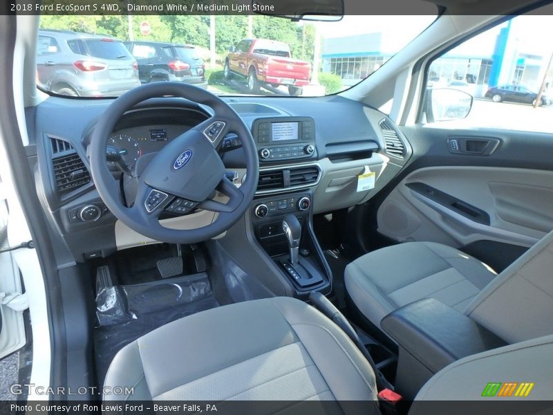 Diamond White / Medium Light Stone 2018 Ford EcoSport S 4WD