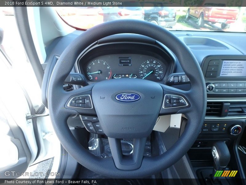 Diamond White / Medium Light Stone 2018 Ford EcoSport S 4WD