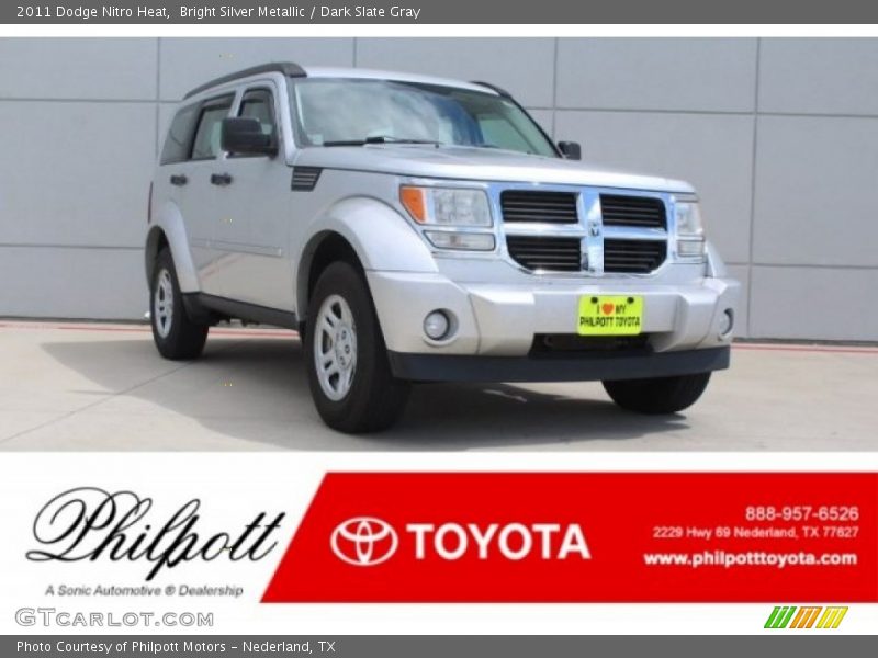 Bright Silver Metallic / Dark Slate Gray 2011 Dodge Nitro Heat