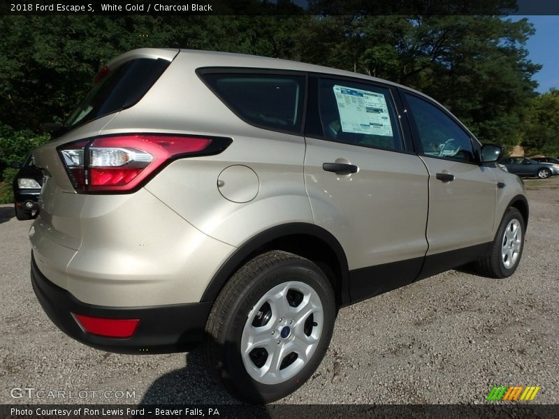 White Gold / Charcoal Black 2018 Ford Escape S