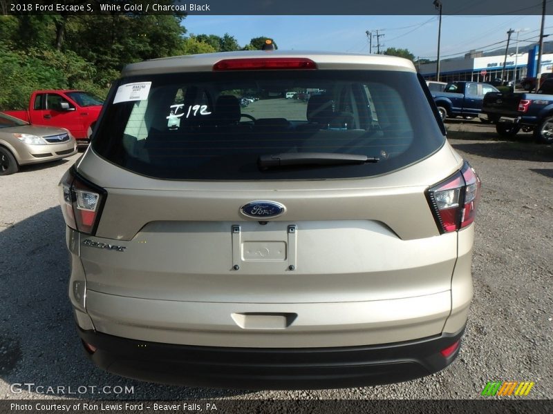 White Gold / Charcoal Black 2018 Ford Escape S