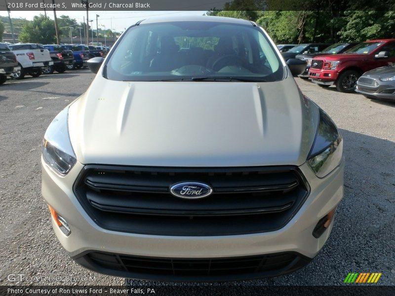 White Gold / Charcoal Black 2018 Ford Escape S