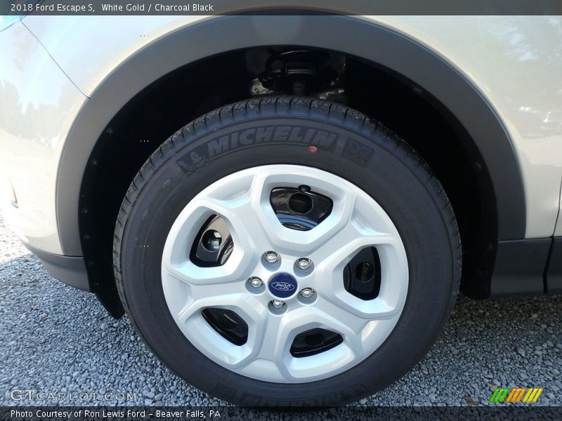 White Gold / Charcoal Black 2018 Ford Escape S