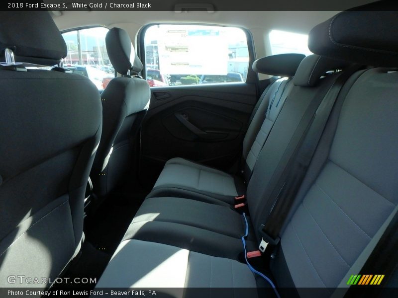 White Gold / Charcoal Black 2018 Ford Escape S