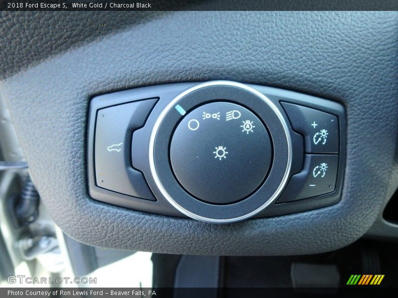 White Gold / Charcoal Black 2018 Ford Escape S