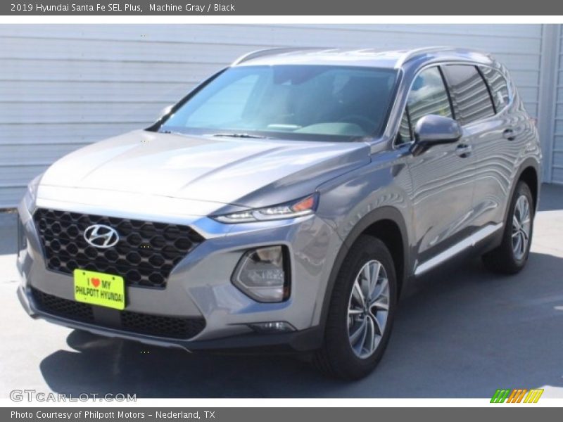 Machine Gray / Black 2019 Hyundai Santa Fe SEL Plus