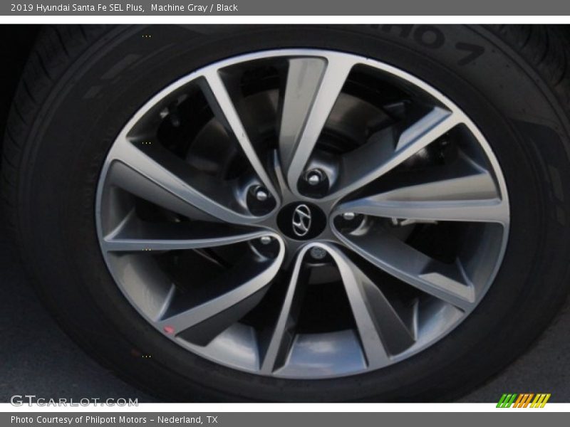 Machine Gray / Black 2019 Hyundai Santa Fe SEL Plus