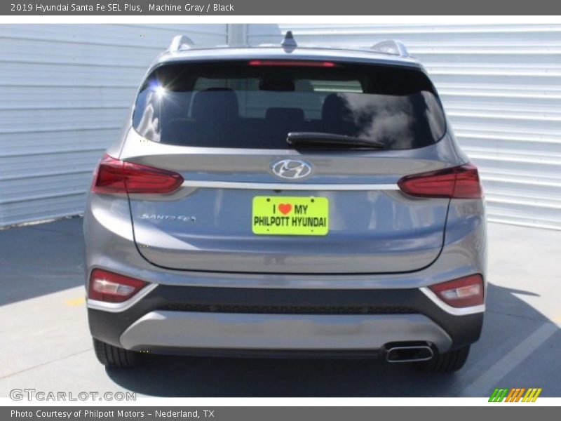 Machine Gray / Black 2019 Hyundai Santa Fe SEL Plus