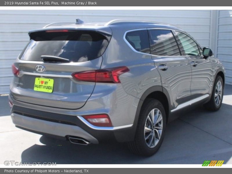 Machine Gray / Black 2019 Hyundai Santa Fe SEL Plus