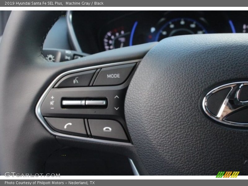 Machine Gray / Black 2019 Hyundai Santa Fe SEL Plus