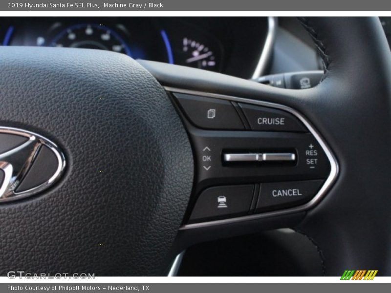 Machine Gray / Black 2019 Hyundai Santa Fe SEL Plus