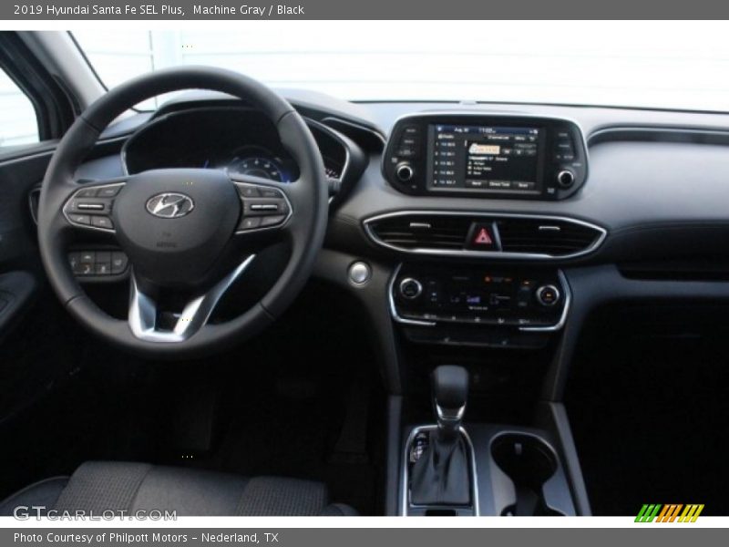 Machine Gray / Black 2019 Hyundai Santa Fe SEL Plus