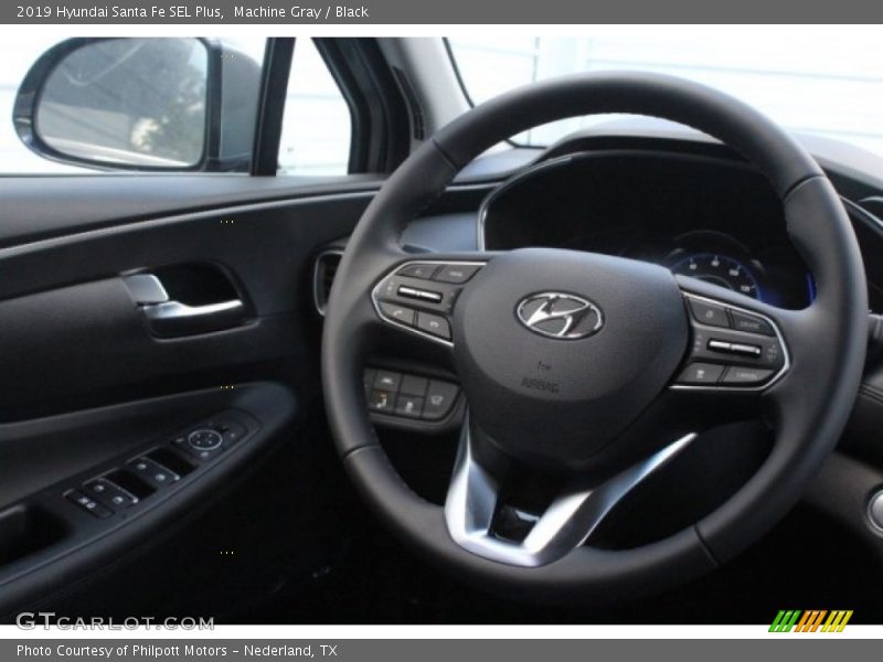 Machine Gray / Black 2019 Hyundai Santa Fe SEL Plus