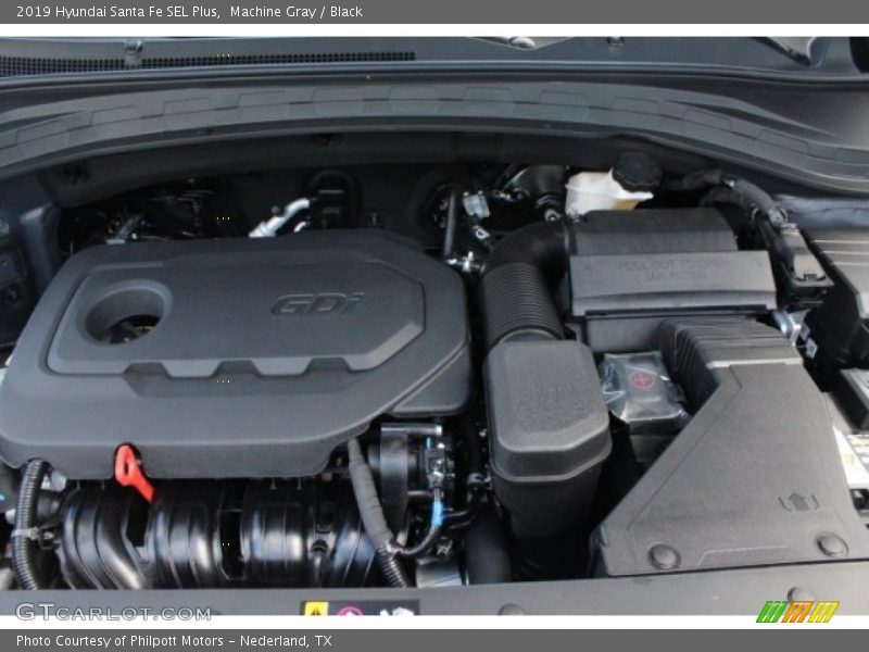 Machine Gray / Black 2019 Hyundai Santa Fe SEL Plus