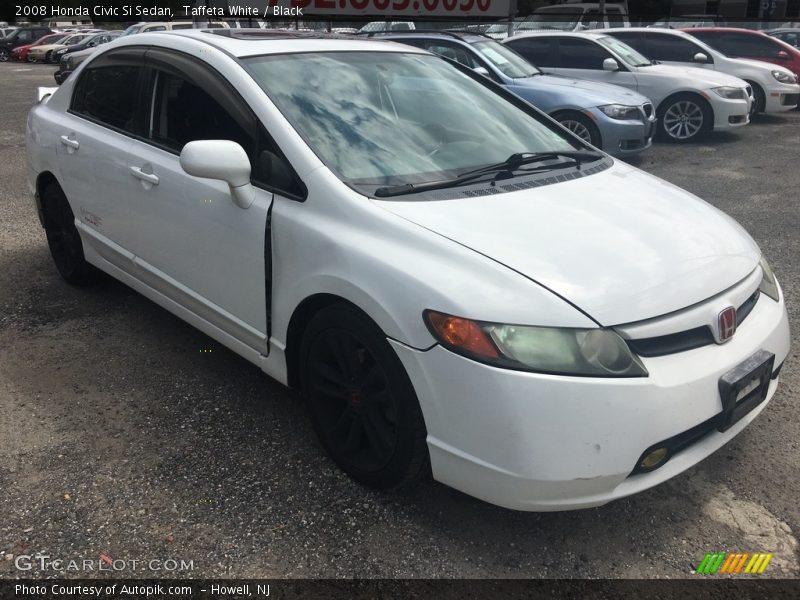 Taffeta White / Black 2008 Honda Civic Si Sedan