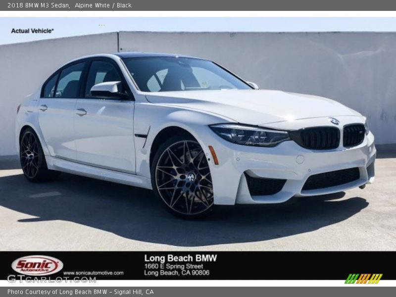 Alpine White / Black 2018 BMW M3 Sedan