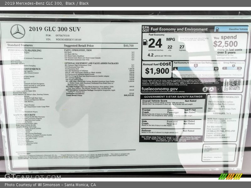 Black / Black 2019 Mercedes-Benz GLC 300