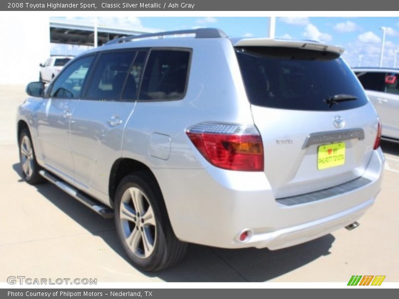Classic Silver Metallic / Ash Gray 2008 Toyota Highlander Sport