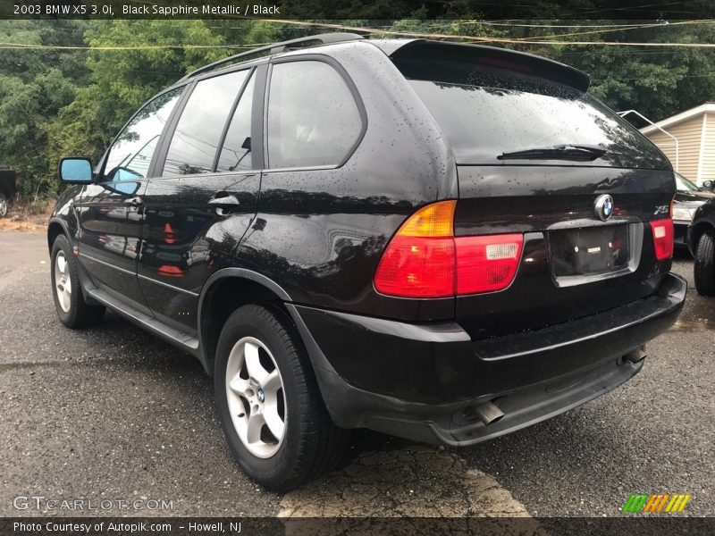 Black Sapphire Metallic / Black 2003 BMW X5 3.0i