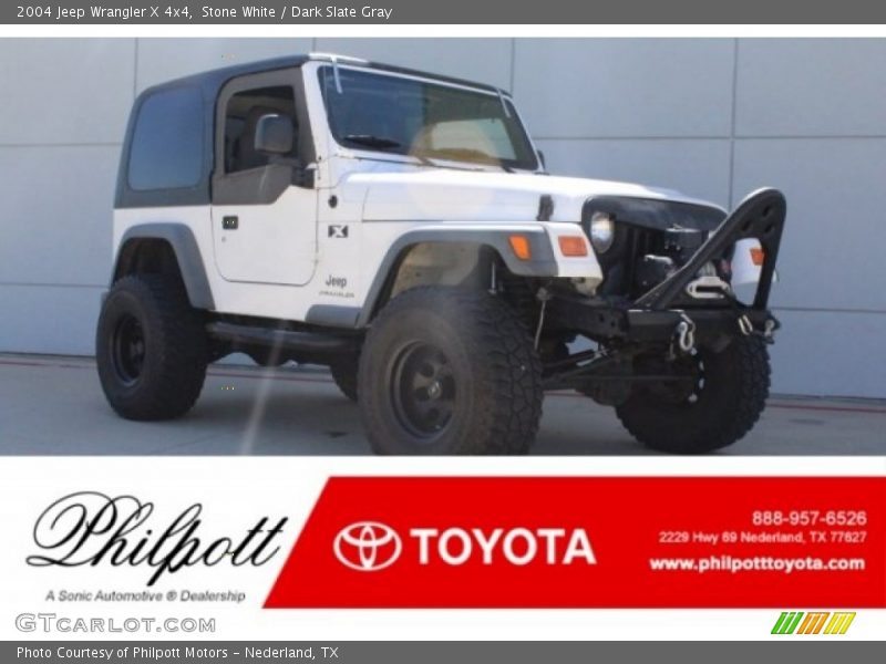 Stone White / Dark Slate Gray 2004 Jeep Wrangler X 4x4