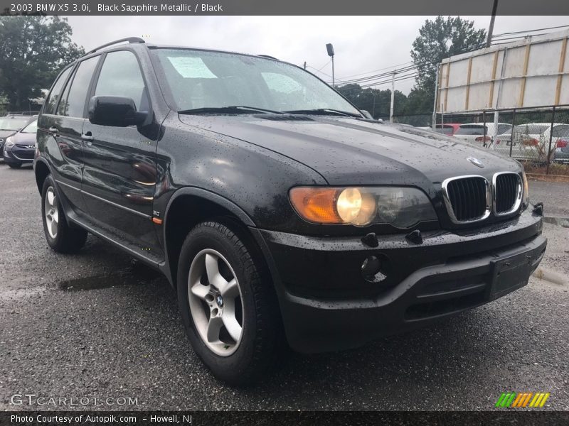 Black Sapphire Metallic / Black 2003 BMW X5 3.0i