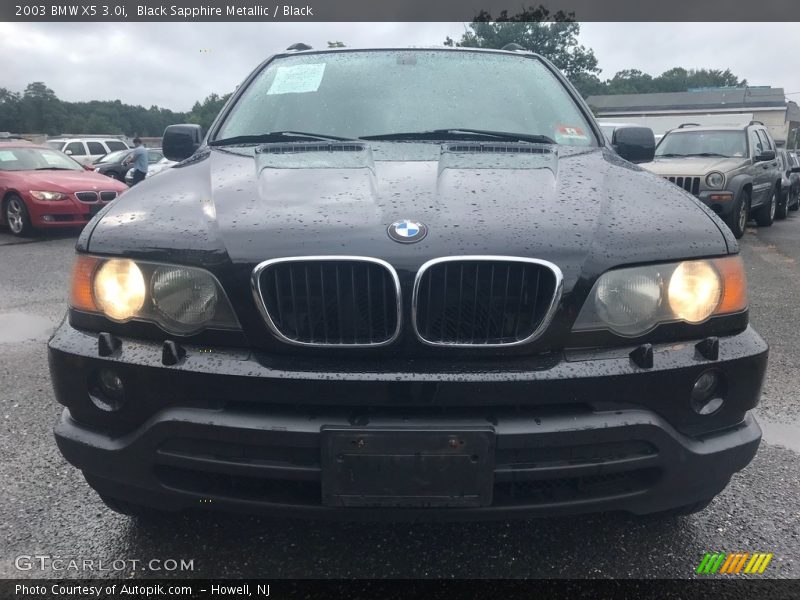 Black Sapphire Metallic / Black 2003 BMW X5 3.0i