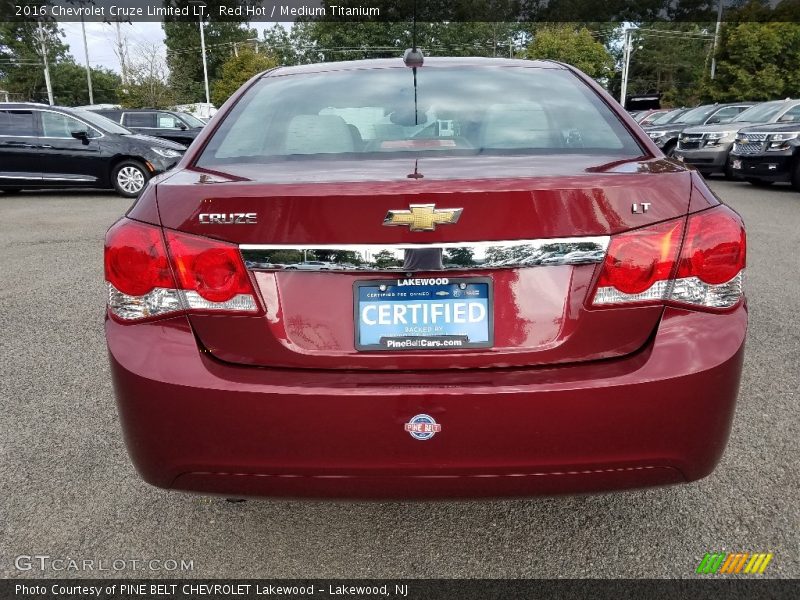 Red Hot / Medium Titanium 2016 Chevrolet Cruze Limited LT