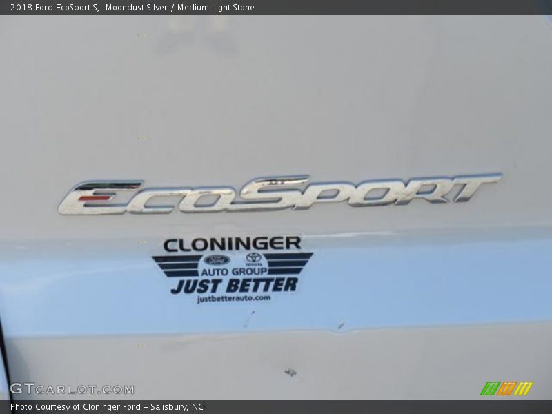 Moondust Silver / Medium Light Stone 2018 Ford EcoSport S