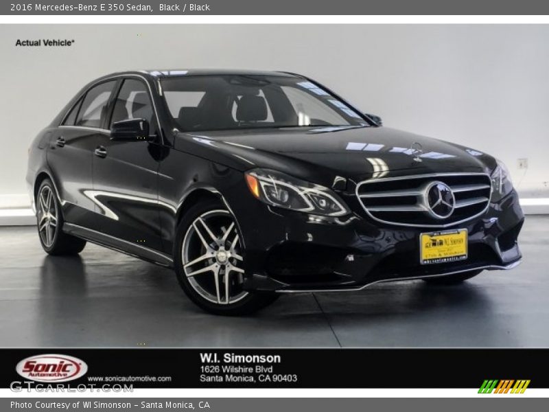Black / Black 2016 Mercedes-Benz E 350 Sedan