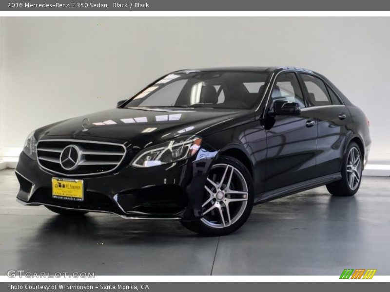 Black / Black 2016 Mercedes-Benz E 350 Sedan