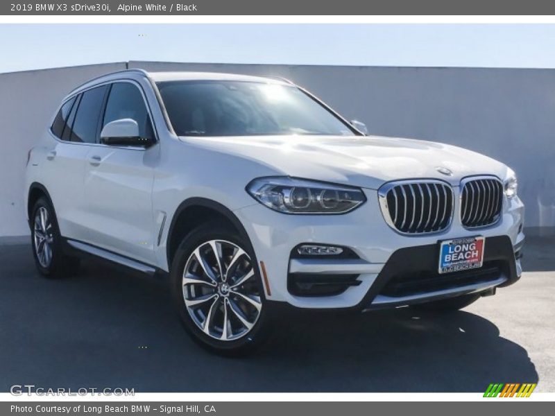 Alpine White / Black 2019 BMW X3 sDrive30i