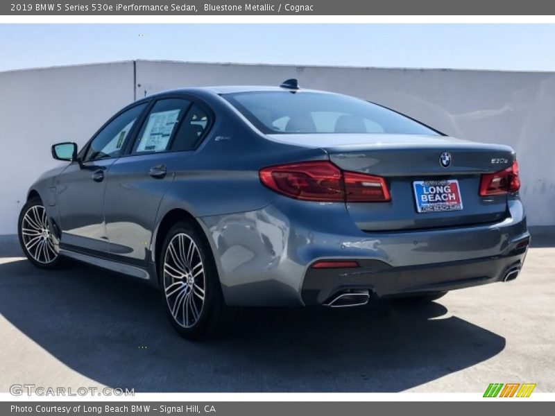 Bluestone Metallic / Cognac 2019 BMW 5 Series 530e iPerformance Sedan