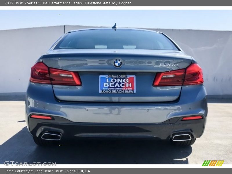 Bluestone Metallic / Cognac 2019 BMW 5 Series 530e iPerformance Sedan