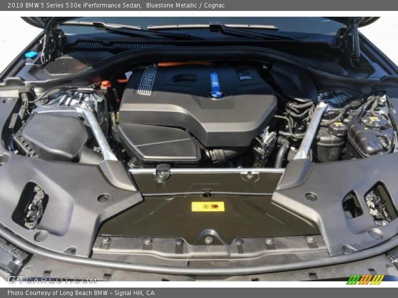Bluestone Metallic / Cognac 2019 BMW 5 Series 530e iPerformance Sedan