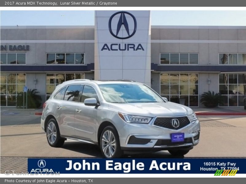 Lunar Silver Metallic / Graystone 2017 Acura MDX Technology