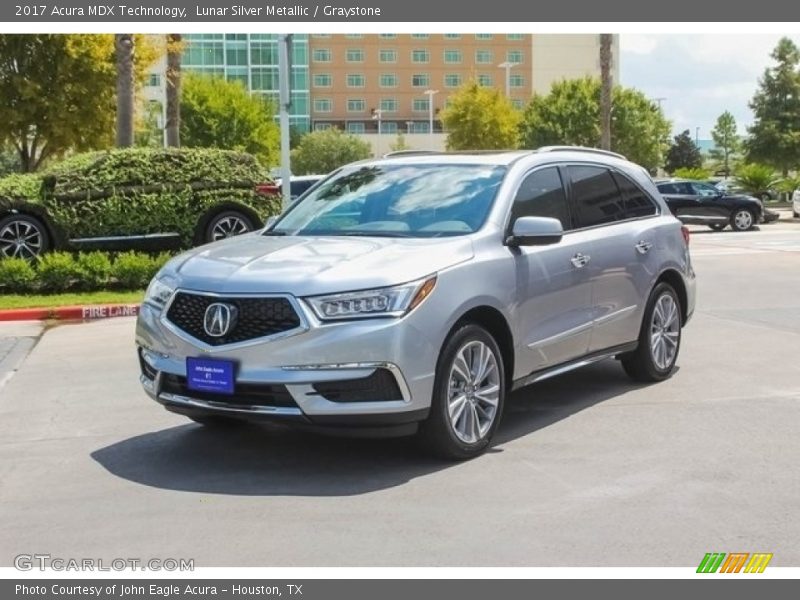 Lunar Silver Metallic / Graystone 2017 Acura MDX Technology