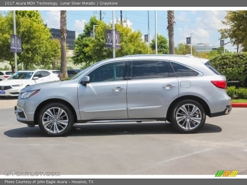Lunar Silver Metallic / Graystone 2017 Acura MDX Technology