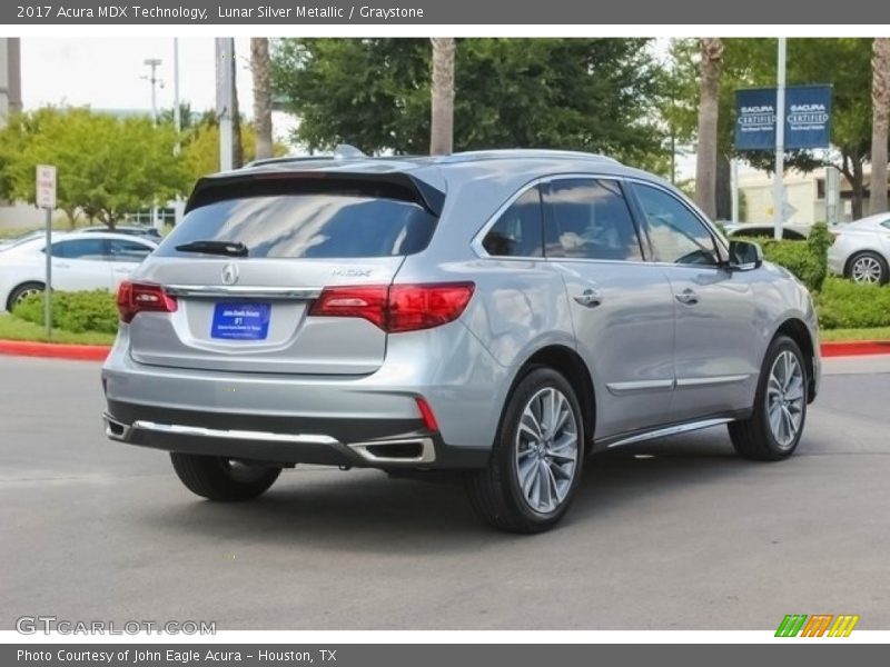 Lunar Silver Metallic / Graystone 2017 Acura MDX Technology