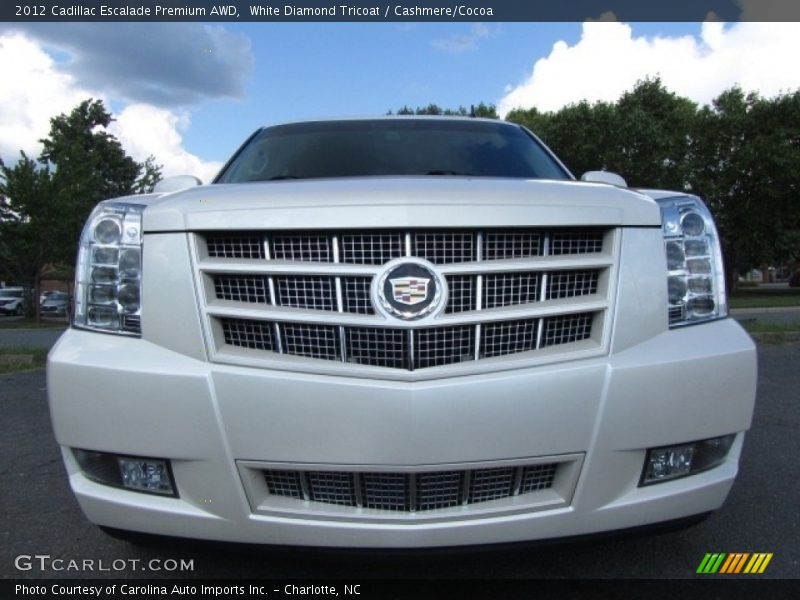 White Diamond Tricoat / Cashmere/Cocoa 2012 Cadillac Escalade Premium AWD