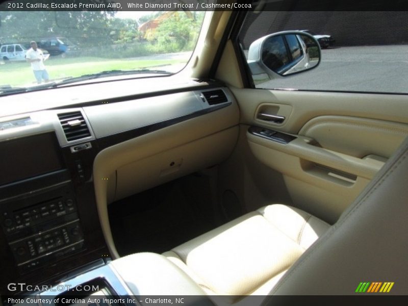 White Diamond Tricoat / Cashmere/Cocoa 2012 Cadillac Escalade Premium AWD