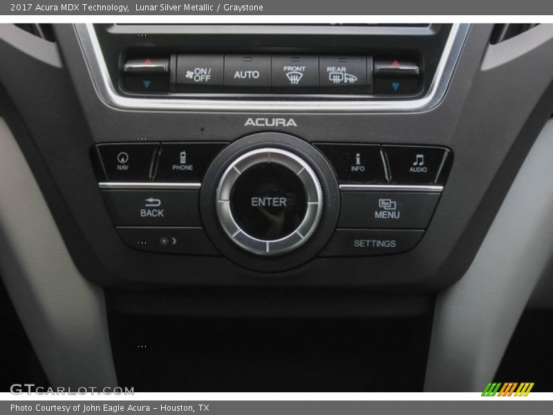 Lunar Silver Metallic / Graystone 2017 Acura MDX Technology