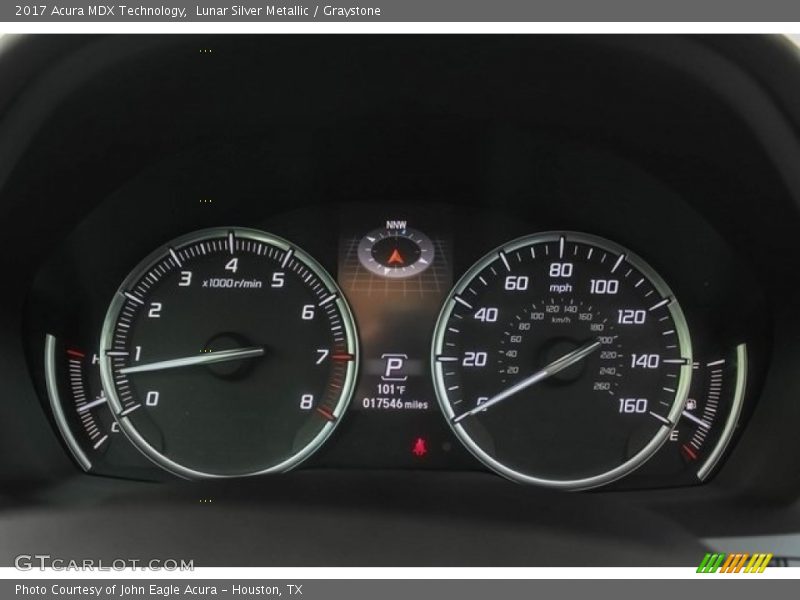 Lunar Silver Metallic / Graystone 2017 Acura MDX Technology