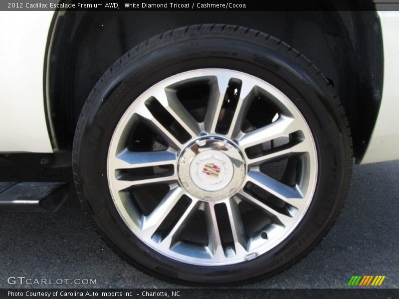 White Diamond Tricoat / Cashmere/Cocoa 2012 Cadillac Escalade Premium AWD