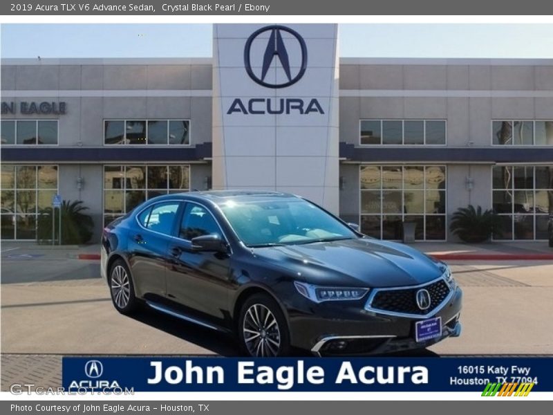 Crystal Black Pearl / Ebony 2019 Acura TLX V6 Advance Sedan